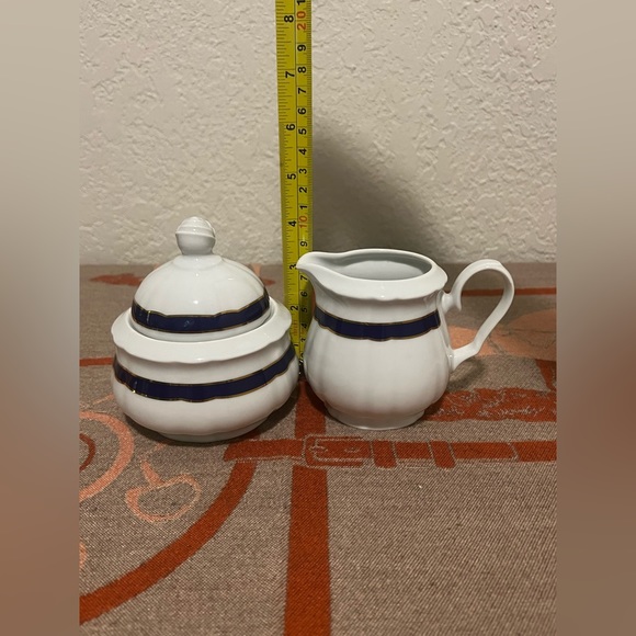 VTG MZ karlsbader porzellan sugar bowl & creamer - Picture 4 of 7
